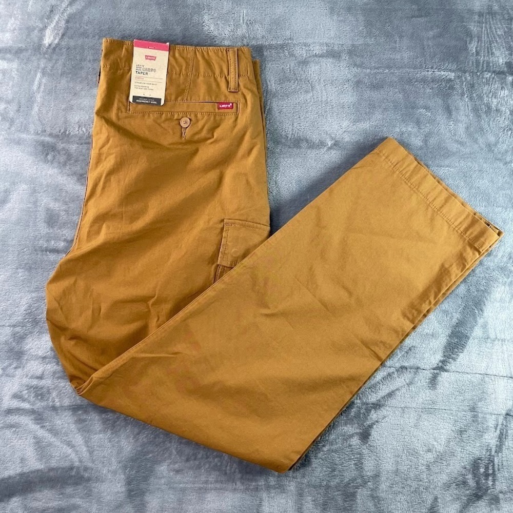 Levi's XX Cargo Pocket Relaxed Tapered Pants 31X32 Mens Brown Stretch Cotton NWT